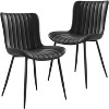 UNISOAR Dining Chairs Set of 2/4, Modern Armless Side Chairs Faux Leather Cushion Seat  for Home, Kitchen, Living Room, Bedroom, Restaurant - 3 of 4