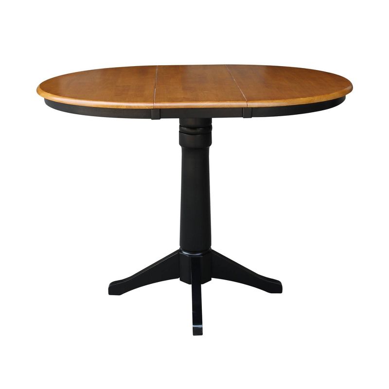 36" Magnolia Round Top Counter Height Dining Table with 12" Leaf - International Concepts, 1 of 8