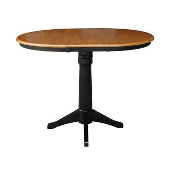 36" Magnolia Round Top Counter Height Dining Table with 12" Leaf - International Concepts