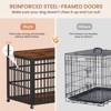 Kumasinova 43.3" Dog Crate Furniture with Wrought Iron Frame,Dog Kennel Indoor with Side Door,Dog Cage with Open View for Medium and Large Dogs - 4 of 4