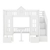 TiramisuBest Twin-Over-Twin Bunk Bed with Changeable Table,Bunk Bed Turn into Upper Bed and Down Desk,Pink - 3 of 4