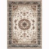 9x12 Natural Floral Boho Rug, Washable Low-Pile Carpet, Non-Slip Soft Area Rug for Living Room, Bedroom, Kitchen - 2 of 4