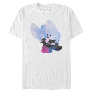 Men's Bambi Blue Watercolor Silhouette T-Shirt - 1 of 4