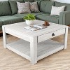Galano Philia Coffee Table With Drawer - Knotty Oak - 2 of 4