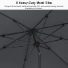 PURPLE LEAF Patio Umbrella Outdoor Table Umbrella Aluminum Frame Market Umbrella Sun Umbrella with 8 Sturdy Ribs - 3 of 4