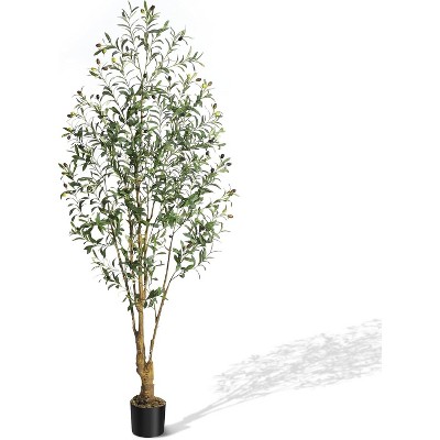 Whizmax Tall Faux Olive Tree, Realistic Tall Silk Olive Trees with Branches,Fruits and Dried Moss,for Modern Home Office Living Room Decor Indoor