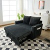 PAGED 53"Cushioned Recliner Sofa Bed with USB Charging Function,Modern Pull-out Couch with Five-position Adjustment,Sofa for Living Room - 3 of 4