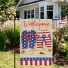 Northlight Sandy Beach "Welcome" Patriotic Outdoor Garden Flag - 18" x 12.5" - 3 of 4