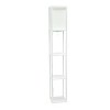 Floor Lamp Etagere Organizer Storage Shelf with 2 USB Charging Ports and Linen Shade - Simple Designs - 4 of 4