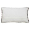 14"x23" Oversize Kantha Stitch Lumbar Throw Pillow Cover Gray - Saro Lifestyle - image 2 of 3