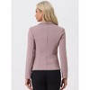 Allegra K Women's Elegant Work Office Lapel Collar Button Down Regular Fit Suit Blazer - 4 of 4