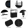 Wine Bar Rack Cabinet - Detachable Wine Rack, Industrial Coffee Bar, Farmhouse Sideboard & Buffet with Storage, for Bar Kitchen Dining Living - 4 of 4