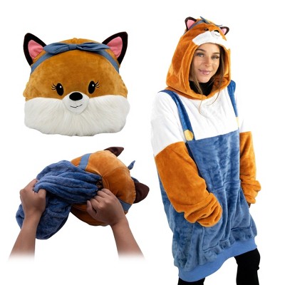 Fiona Fox Adult Snugible Blanket Hoodie & Pillow