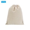 Unique Bargains Cotton Linen Bank Coin Change Bag with Drawstring 6 Pcs - 3 of 4