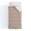 Little Arrow Design Co Fall Plaid Warm Neutrals Duvet Cover Set Orange/Blue - Deny Designs - 2 of 4