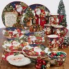 9" 4pk Earthenware Magic of Christmas Santa Dessert Plates - Certified International - image 3 of 3