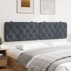 vidaXL Headboard Cushion Dark Gray 76" Velvet - 4 of 4