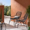 Okak Boho Patio Accent Chairs Upholstered Dining Chairs,Set of 2,Outdoor Faux Rattan Chairs for Backyard,Garden&Patio,,400lbs Max - 3 of 4