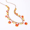Halloween Candy Corn Beaded Necklace - Long Festive Pendant Jewelry, Cute Holiday Gift - 3 of 4