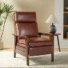 Justus Mid-Century Modern Vegan Leather Solid Wood Recliner|ARTFUL LIVING DESIGN - 2 of 4