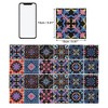 Unique Bargains PVC Tile Stickers 5.91"x5.91" Black Orange 24 Pcs - 3 of 4