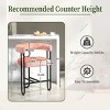 Bar Stool for Sale, Modern Chenille Upholstered Counter Height Bar Stool with Three Legs,Kitchen Island Bistro Pub Bar Stool-Cuddlewood - 4 of 4
