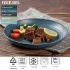 LunaLulinlk 10 inch Plastic Dinner Plates, 4 Pack Reusable Lightweight Plates Dishwasher and Microwave Safe Blue, Grey, Dark Grey, Dark Green - 3 of 4
