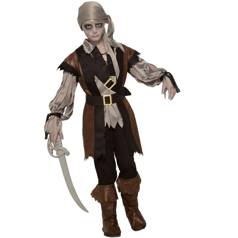 Forum Novelties Boys Zombie Pirate Boy Costume, 1 of 3