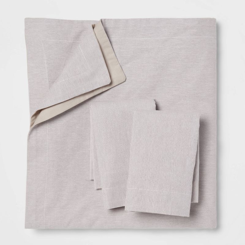 Cotton Linen Chambray Duvet Cover & Sham Set - Threshold™, 4 of 7