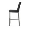 Amisco Perry Upholstered Barstool: Faux Leather, Steel Frame, 30" Seat Height - 3 of 4