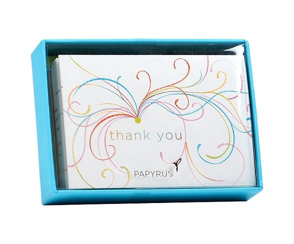 14ct Swirl print Thank You Cards - PAPYRUS