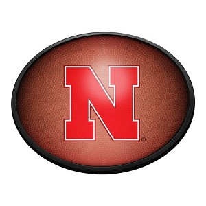 College Football Pigskin Design Oval Slimline Lighted Wall Sign - 1 of 4