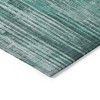 Teal Blue Aqua And Gray Striped Washable Indoor Outdoor Area Rug - 4 of 4