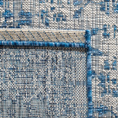 Easy-Care Gray Synthetic 47" Rectangular Area Rug