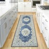 Boho Farmhouse Washable Area Rug - Large Neutral Floral Vintage Non-Slip Carpet for Living Room, Bedroom, Nursery, Playroom & Office - 3 of 4