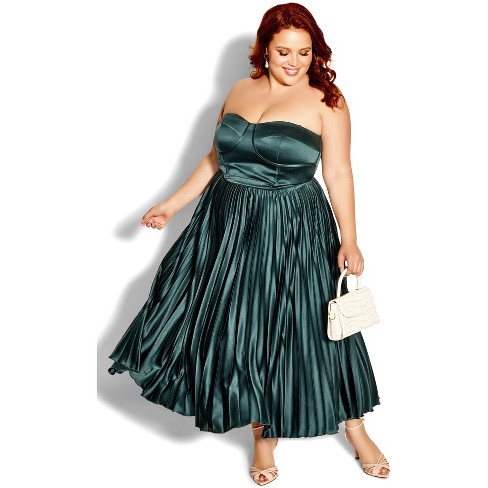 modstand justering Larry Belmont Women's Plus Size Ahanna Dress - Emerald | City Chic : Target