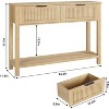 Farmhouse Entryway Table,43 Inch Console Table with 2 Drawers,2 Tier Sofa Table with Storage for Living Room, Foyer Tables for Entryway Office - 2 of 4