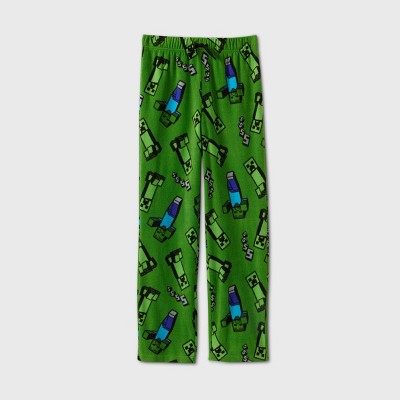 Boys Minecraft Pajama Pants Green Xs Target - guest in roblox pants