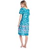 Casual Nights Women's Short Sleeve Muumuu Lounger Dress - 3 of 4