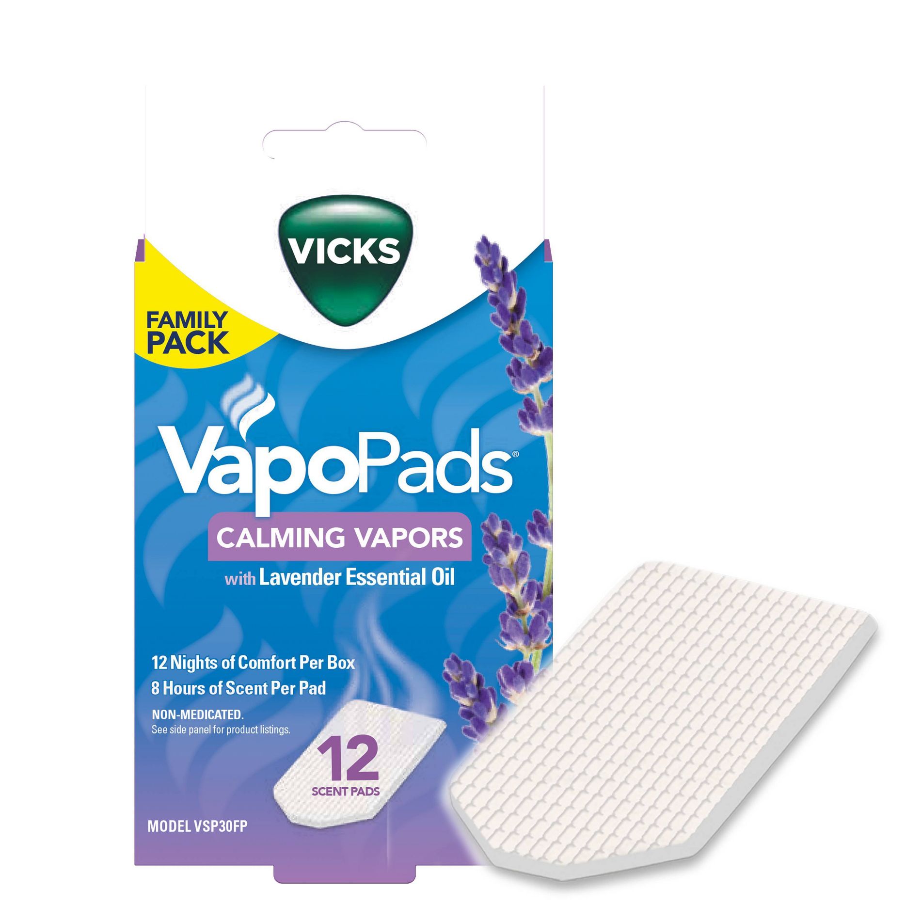 Vicks VapoPads - Lavender - 12ct: Compatible With Vicks Humidifiers, Aromatherapy Pads, Polyurethane Foam