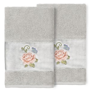 Linum Home Textiles 100% Turkish Cotton REBECCA Embellished Towel Set - 1 of 2