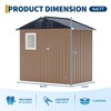 6x4FT Outdoor Metal Storage Shed w/Window & Air Vent – Lockable Galvanized Steel Garden Shed w/Sloped Roof for Backyard, Patio, Lawn Tool Storage - 3 of 4