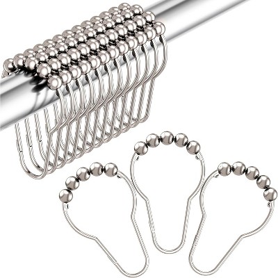 24 Pack Shower Curtain Hooks,Stainless Steel Shower Curtain Hooks for Bathroom Shower Rods