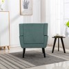 Accent Armchair, Living Room Chairs with Curved Back, Velvet Cushion, 250 Lbs Weight Capacity Ergonomics Chair, Upholstered Single Sofa for Bedroom - 3 of 4