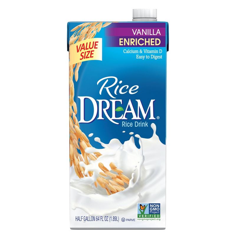 Rice Dream Organic Enriched Vanilla Rice Drink Non-Dairy Beverage - 64 fl oz, 1 of 3