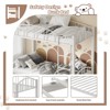 Twin Bunk Bed Frame with Heightened Arched Guardrail and Safety Ladder, Metal Bunk Bed Twin Over Twin, Sturdy Steel Bed - 4 of 4