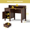 Costway Computer Desk Home Office Writing Workstation w/ Drawer & Hutch - 2 of 4