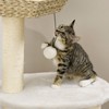 Bencmate Cat Tree Kitty Activity Center, Cat Climbing Toy with Cattail Fluff, Bed, Condo, Sisal Scratching Post, Natural, (19.8"*19.8"*46.8") - 2 of 2