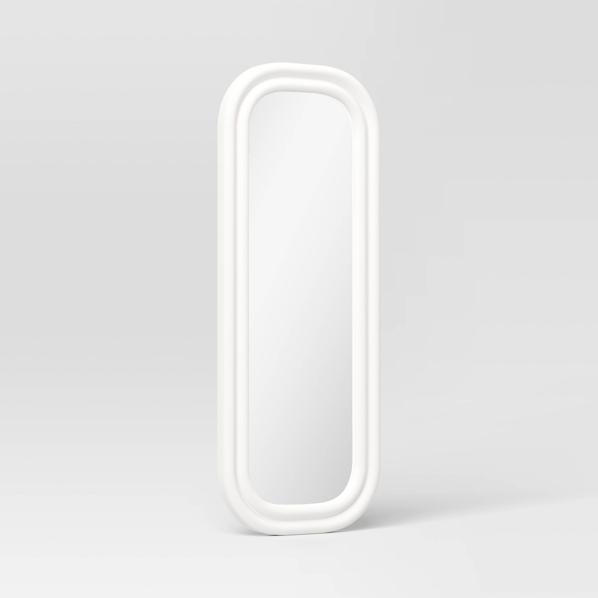 25"x65" Textured Floor Mirror White - Threshold™
