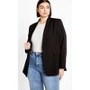 Women's Plus Size Belted Yasmine Jacket - black | CITY CHIC - image 4 of 4